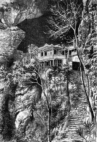Buddhist Monastery, Yuen-Fu on the Min, South of Fuchu-Fu by Armand Kohl