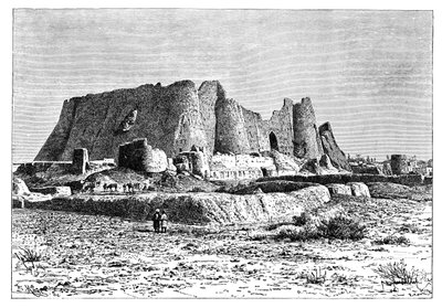 The Ruined Fortress of Veramin, Persia Iran, 1895 by Armand Kohl