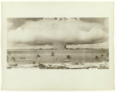 Atomic Bomb Test During Operation Crossroads (Baker Test) at Bikini Atoll in the South Pacific by Army Navy Task Force One