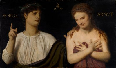Poverty and Worry by Arnold Böcklin