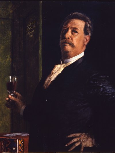 Self-Portrait with Wine Glass by Arnold Böcklin