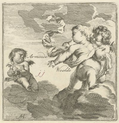 Representation of Poverty and Wealth by Arnold Houbraken