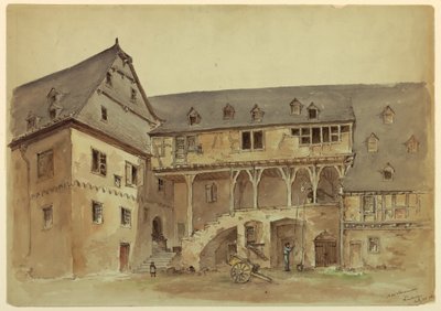Courtyard of a Medieval Manor by Arnold William Brunner