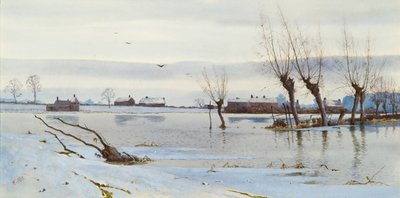 Winter Landscape with Flooded River by Arthur Anderson Fraser