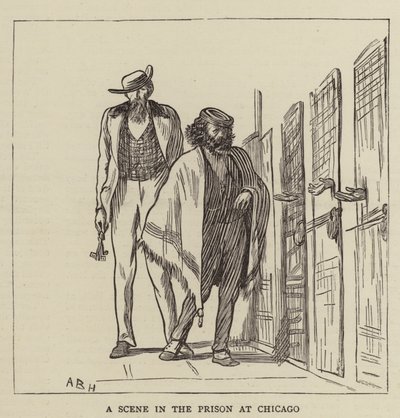 A Scene in the Prison at Chicago by Arthur Boyd Houghton