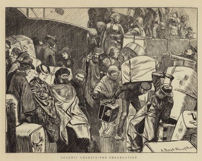 Graphic America, the Embarkation by Arthur Boyd Houghton