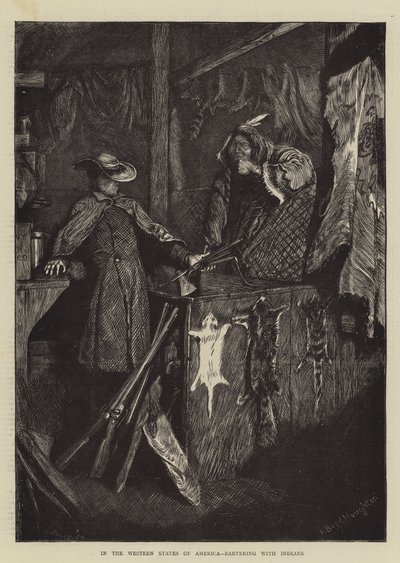 In the Western States of America, bartering with Indians by Arthur Boyd Houghton