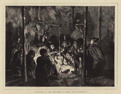 Sketches in the Far West, a Smoke with Friendlies by Arthur Boyd Houghton