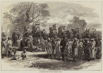 A Tiger-Hunting Party in India, Preparing to Start by Arthur Hopkins