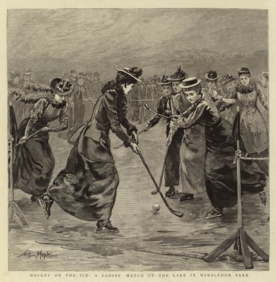 Hockey on the Ice, a Ladies