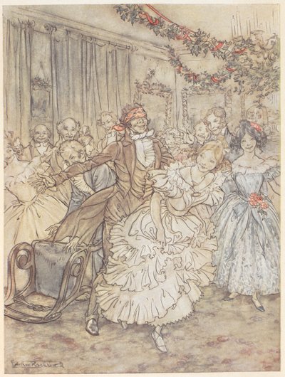 A party playing blind man