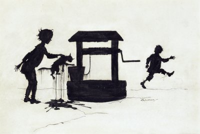 Ding Dong Bell, illustration from Mother Goose: The Old Nursery Rhymes, published 1913 by Arthur Rackham