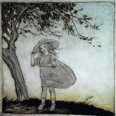 Ladybird, Ladybird Fly Away Home, illustration from Mother Goose, the Old Nursery Rhymes by Arthur Rackham