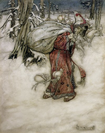 Santa Claus, illustration from Arthur Rackham