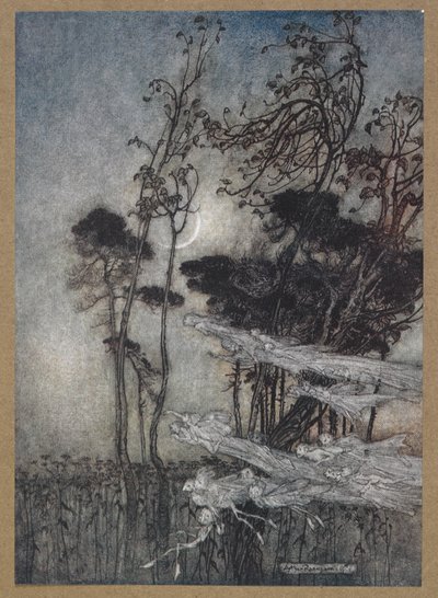 ... the moon, like to a silver bow new-bent in heaven. A scene from 