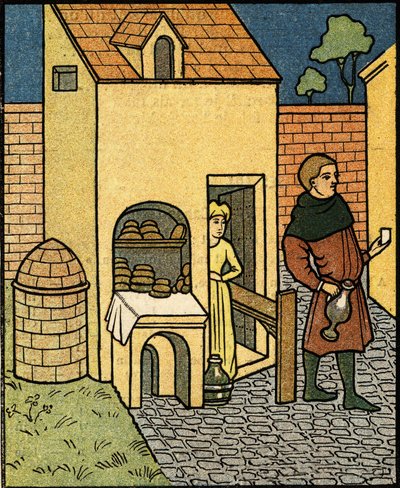 A Bakery in the 16th Century, After a Miniature by Artist Unknown