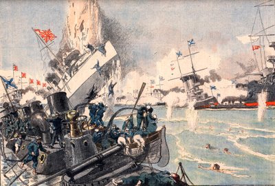 Battle of Tsushima, Russo-Japanese War by Artist Unknown