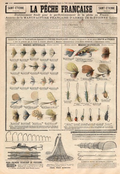 French Fishing: Artificial Fly by Artist Unknown