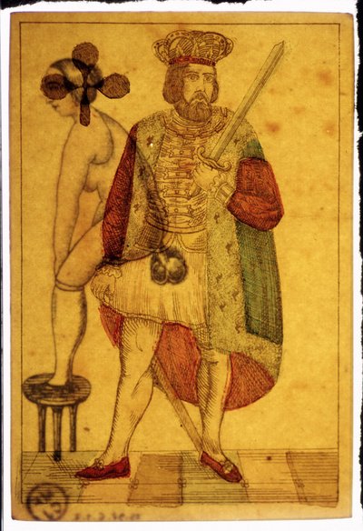 Old Playing Cards: Erotic Scene by Artist Unknown