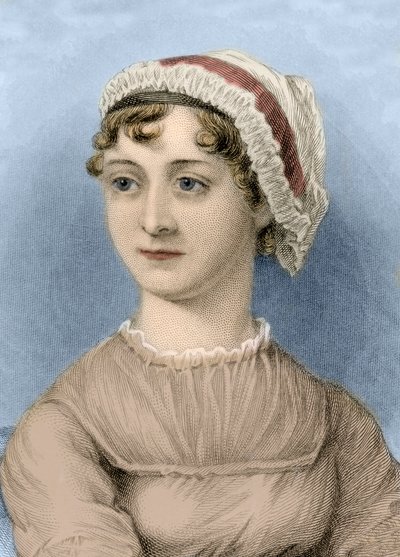 Portrait of the English Writer Jane Austen by Artist Unknown