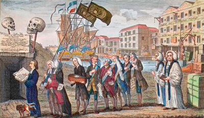 The Repeal, or the Funeral Procession of Miss America-Stamp, London by Artist Unknown