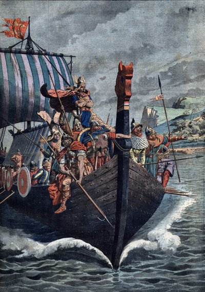 The Arrival of the Vikings in Normandy in the 9th Century by Artist Unknown