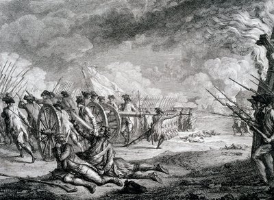 Battle of Lexington, Massachusetts - French Depiction by Artist Unknown