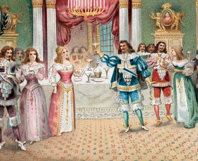 Violetta at Party with Baron Douphol, from La Traviata by Artist Unknown