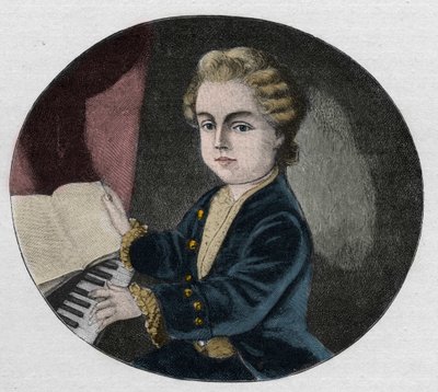 Wolfgang Amadeus Mozart, Austrian Composer Aged 7 by Artist Unknown
