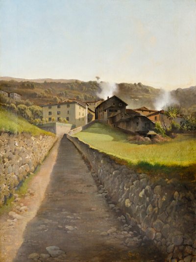 Village with Road and Houses, c.85 by Arturo Faldi