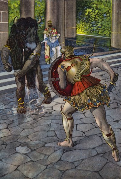 Heracles confronting the Minotaur by Artus Scheiner