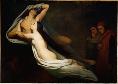 The Shadows of Francesca da Rimini and Paolo Malatesta Appear to Dante and Virgil by Ary Scheffer