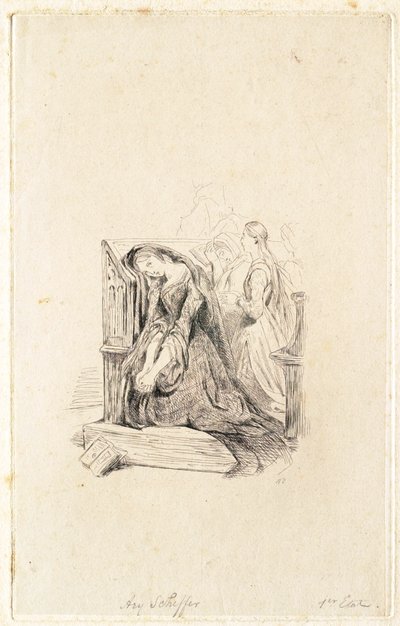 Marguerite in Church by Ary Scheffer