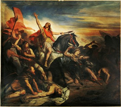 The Battle of Tolbiac Between the Alamans and the Franks of Siegbert by Ary Scheffer
