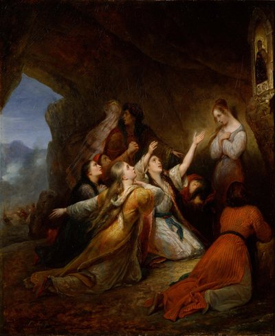 In Battle, Virgins of Gilead Praying for the Protection of the Holy Mother by Ary Scheffer