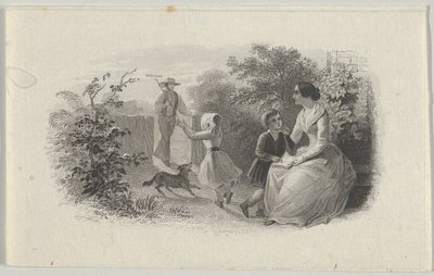 Banknote Vignette with a Family in a Garden, ca. 1824-37 by Asher Brown Durand.
