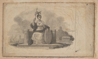Banknote Vignette with Female Figure Representing America by Asher Brown Durand.