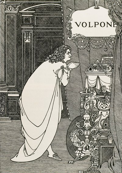 Title Page of Volpone or The Fox (1609) Written by Ben Johnson by Aubrey Beardsley