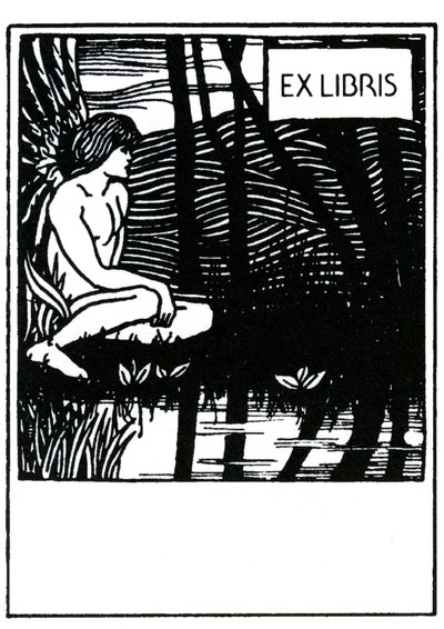 Vignette ex libris by Aubrey Beardsley by Aubrey Beardsley