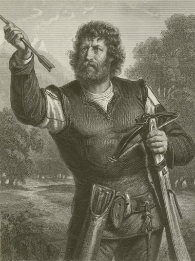 Wilhelm Tell (engraving) by August Friedrich Pecht