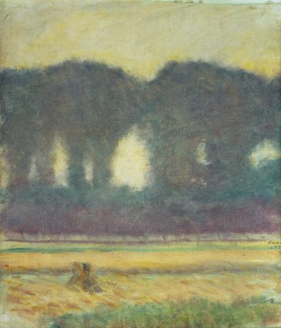 Fir Trees and a Cornfield by August Macke