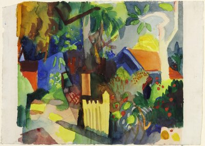 Landscape with Bright Tree by August Macke