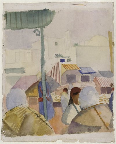 Market in Tunis II by August Macke