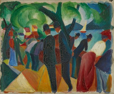 Walk on the Bridge by August Macke
