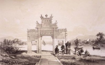 Triumphal Arch on the Macao-Canton Canal, plate 19 from 