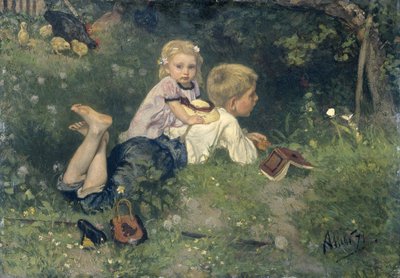 The Butterflies by Auguste Allebe