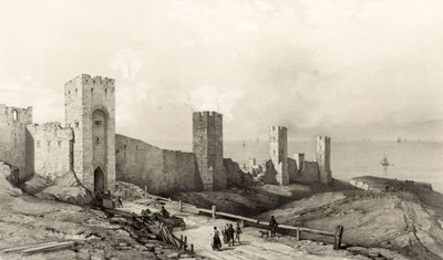 The Walls of Visby, Island of Gotland by Auguste Etienne Francois Mayer
