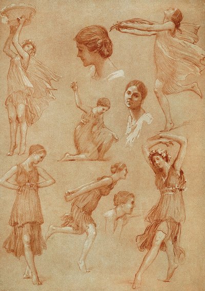 Sketches representing the American dancer Isadora Duncan by Auguste Francois Marie Gorguet by Auguste Francois Gorguet