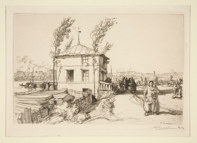 The Tavern, Route de Billancourt by Auguste Lepere