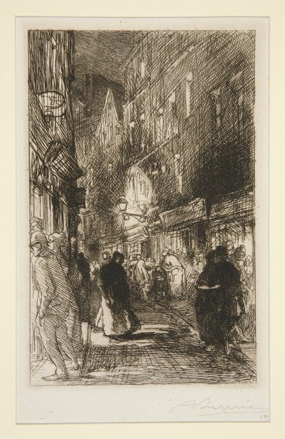 La rue Galande by Auguste Lepere